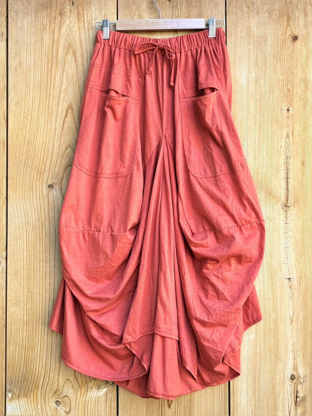 Thaluta NWOT Red Orange Midi Boho Skirt One Size